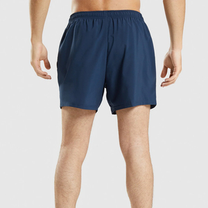 Shorts de sport pour homme, couleur unie, séchage rapide, avec cordon de serrage, taille élastique, poches, longueur mi-longue, style sportif, gris, polyester - Product Image 3