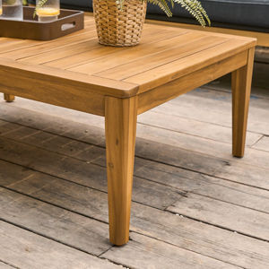 Mesa de Centro de Madera de Teca Sólida de Diseño Moderno, Ecológica y Resistente al Agua para Uso en Exteriores, Playa y Hoteles, Último Modelo en Oferta - Product Image 5