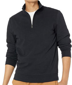 Sudadera de Alta Calidad para Hombre, Ligera, de Felpa Francesa, con Cierre de Cremallera de un Cuarto y Cuello Alto Simulado - Product Image 5