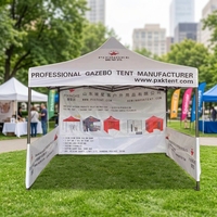 Tente de salon professionnelle 10x10 pieds, pop-up, imperméable, portable, avec impression de logo, pour expositions et événements sportifs – Meilleures ventes