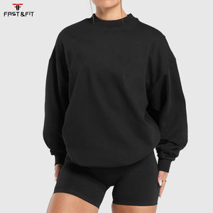 High Quality Solid Color Women's Streetwear Autumn Pullover Sweatshirt with Custom Logo Breathable Crewneck Design - Product Image 1