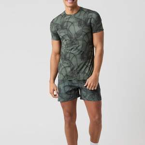 Nouvelle conception, impression numérique, sublimation intégrale, ensemble t-shirt et short en polyester, vêtements décontractés d'été, t-shirt et short ringer - Product Image 3