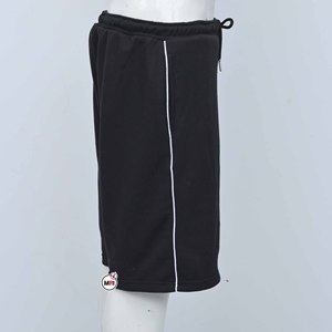 Pantalones Cortos Bermuda de Algodón Negros para Hombre a Precio de Mayoreo, con Franja Lateral y Logotipo HH, Cintura con Cordón Ajustable, Estilo Deportivo Casual - Product Image 3