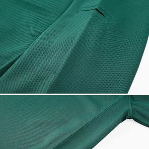 Polo homme vert uni sur mesure, coupe ajustée, manches courtes, tissu piqué doux, vêtement décontracté, haut d'été - Product Image 3