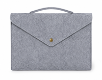 Bolsa de Fieltro Gris para Documentos, Carpeta de Archivos, Funda de Almacenamiento Portátil para Viajes y Uso en el Escritorio