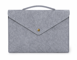 Bolsa de Fieltro Gris para Documentos, Carpeta de Archivos, Funda de Almacenamiento Portátil para Viajes y Uso en el Escritorio - Product Image 1