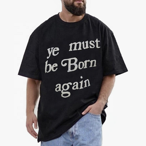 Hip Hop Longline T-shirts Mode imprimé Ras Du Cou Coton T-Shirt À Manches Courtes Premium conception personnalisée imprimé hip hop T-shirts - Product Image 1