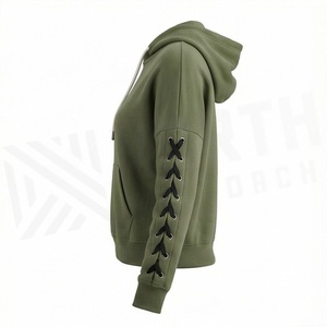 Sudaderas con Capucha para Mujer, Personalizadas, de Color Sólido, Transpirables, Antipilling, Ligeras, de Poliéster y Algodón - Product Image 3