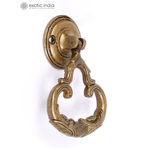 Aldaba de puerta de latón de diseñador hecho a mano de 4 pulgadas, artículo de decoración para el hogar hecho en India, Knick-Knacks, categoría de producto - Product Image 2