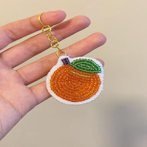 Premium Seed Beads Beaded Embroidery <b>Keychain</b> Handcrafted Design Bright Seed Beaded Embroidery <b>Keychain</b> Elegant Fashion - Product Image 4