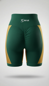 กางเกงขาสั้นออกกำลังกายสำหรับผู้หญิง ผ้าไนลอน/คอตตอน ระบายอากาศได้ดี ยกกระชับสะโพก เอวสูง ไร้ตะเข็บ เหมาะสำหรับโยคะและสวมใส่ลำลอง - Product Image 5