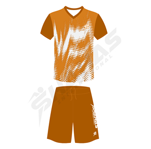 Ensemble de maillots de football personnalisés OEM à col en V, manches courtes, séchage rapide, en polyester, uniformes de football à imprimé dégradé, coupe athlétique, kits de football - Product Image 2