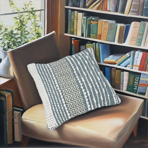 Funda de cojín tejida gris de diseño personalizado 45x45 CM cuadrado de algodón natural nuevo estilo para uso doméstico y hotelero - Product Image 1