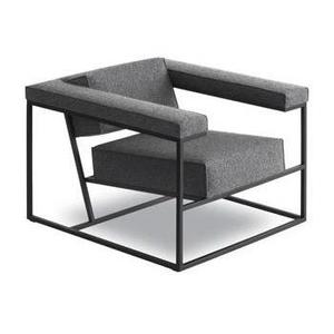 Fauteuil moderne en tissu avec pieds en métal, dossier solide, chaise de détente pour salon, meubles de maison - Product Image 1