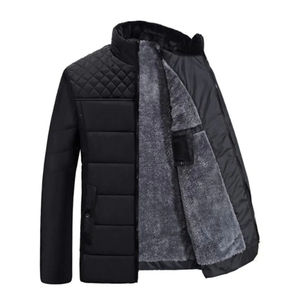 Wholesale <b>Men's</b> <b>Winter</b> Warm Puffer Jacket Quilted Padded Bubble <b>Coat</b> Fleece Lining Stand Collar Windproof Slim Fit <b>Men</b> <b>Parka</b> - Product Image 2