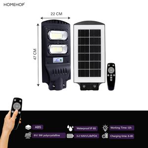 Homehop All in One 60W LED Solar Street <b>Light</b> Outdoor Waterproof with Automatic Motion <b>Sensor</b> Lamp for Home Garden Pathway - Product Image 2