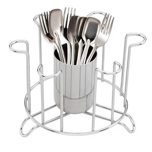 <b>Utensil</b> <b>Holder</b> Cylindrical Standing <b>Kitchen</b> Storage Rack Modern Single Tier Tableware Organizer - Product Image 5