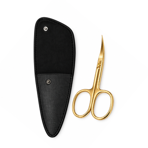 Tijeras para Cutículas de Acero Inoxidable Premium con Hoja Curva y Estuche de Cuero Negro para un Cuidado Preciso de las Uñas - Product Image 2