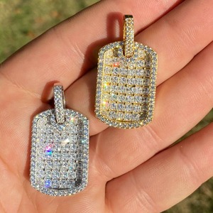 Iced Out Men's Dog Pendant Necklace Sterling Silver Baguette Moissanite Charm Bling Hip Hop <b>Chain</b> Jewelry Gift - Product Image 4