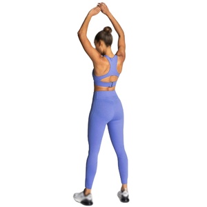 ชุดโยคะ2ชิ้นเสื้อโค้ทแขนยาวแห้งไวของผู้หญิงชุดบราออกกำลังกายฟิตเนสบราโยคะ2025 - Product Image 3