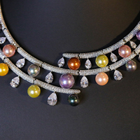 ASNORA – collier de luxe en zircone cubique pour femmes, ensemble de bijoux de mariée de Dubaï, accessoires de mariage X0662