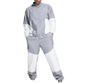 Men Tracksuit Full <b>Zip</b> <b>Hooded</b> Lightweight Polyester Casual Sport Wear With Side Pockets Spring Outfit - Product Image 1