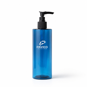 300ml Round PET <b>Pump</b> <b>Bottle</b> Blue Cosmetic <b>Shampoo</b> Lotion Body Wash Packaging Manufacturer in Vietnam - Product Image 1