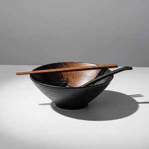 Cuenco de cerámica hecho a mano con diseño japonés antiguo para servir fideos, para uso en hoteles, de Universal Overseas INDIA. - Product Image 2