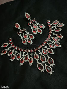 Classic American Diamond Bridal Jewelry <b>Set</b> Two-Piece <b>Necklace</b> <b>and</b> <b>Earrings</b> for Wedding Fashionable Classic Style - Product Image 2