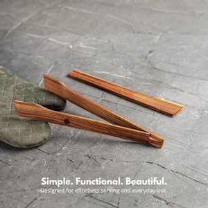 Salad <b>Tongs</b> Wooden Handmade Durable Anti-Slip Light Weight Oven Safe <b>Serving</b> Cooking Tool for Kitchen Use - Product Image 6