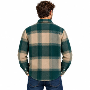 Camisa de Franela a Cuadros de Manga Larga para Hombre de la Mejor Calidad, Camisa Casual con Botones y Cuello Camisero - Product Image 4