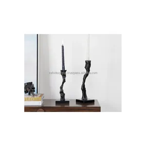 Portavelas Minimalista Moderno de Acero para Decoración de Interiores Elegantes, Portavelas de Metal Color Carbón para Navidad - Product Image 2