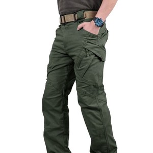 Pantalon cargo décontracté pour homme, taille élastique, coupe droite, multi-poches, long, imperméable et respirant – Meilleure vente, fourniture OEM - Product Image 6