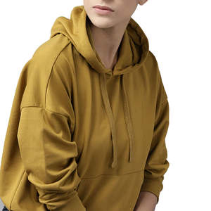 Sudadera con Capucha para Mujer, Estilo Casual, con Hombros Caídos, Personalizada, de Forro Polar, 100% Algodón, Transpirable, Ecológica y Resistente al Viento - Product Image 4