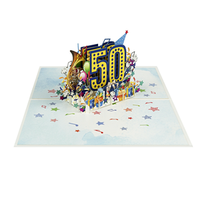 Kiricard Personalized 3D Pop Up Golden Birthday Handmade Greeting Cards Bulk - Product Image 3