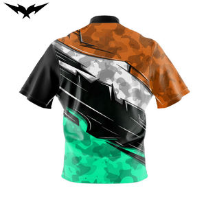 Nuevo Estilo, Camisetas de Boliche Unisex de Manga Corta con Cierre de Cremallera, Nombre y Logotipo Personalizados, de Alta Calidad, que Absorben la Humedad - Product Image 2