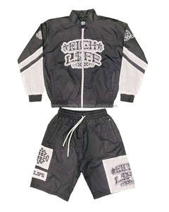2026 New Custom Nylon <b>Wind</b> <b>Breaker</b> Zip up Hoodie and Shorts Set Men Windbreaker Short Set Men's Wholesale Outdoor Shorts Sets - Product Image 5