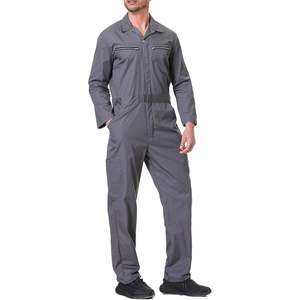 2025 Men's Long Sleeve <strong>Coverall</strong> Mechanic Uniform with Action Back and Zipper Pockets Coat - Product Image 2