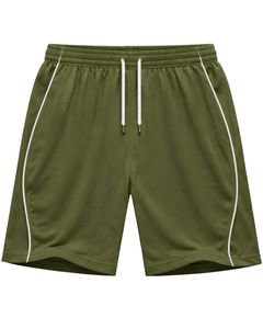 Conjunto Deportivo para Hombre en Verde Oliva y Blanco, Camiseta y Pantalones Cortos Transpirables de Secado Rápido para Gimnasio, Atletismo, Running y Entrenamiento - Product Image 4