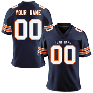 Camiseta de Fútbol Americano Transpirable con Estampado por Transferencia de Calor, 100% Poliéster, Personalizable con Logotipo del Equipo, Nombre del Jugador, OEM, Secado Rápido - Product Image 3
