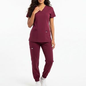 Hospital Nurse Scrubs Set Premium Medical Uniform with Custom Colors and Stand Collar Breathable Nursing Scrub Suits - Product Image 5