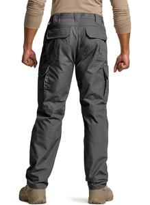 กางเกงวอร์มผู้ชายผ้าลูกฟูกเอวสูงมีกระเป๋าปักกลางแจ้งทำงาน - Product Image 3