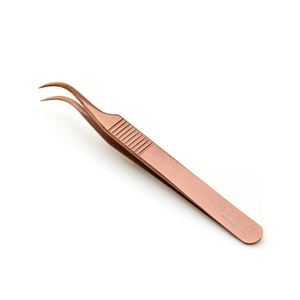 Pinces à cils en acier inoxydable durables de couleur personnalisée, pinces à cils en acier inoxydable avec étiquette privée personnalisée - Product Image 1