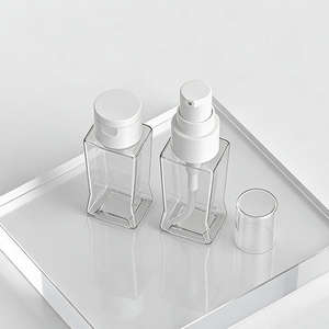 Vente en gros de flacons plats en plastique PET de 30 ml (1 oz) avec pompe pulvérisatrice pour les soins de la peau, les huiles capillaires, les lotions, emballage personnalisé (couleur personnalisée) - Product Image 4