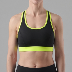 Jolt <b>Bolster</b> Industry High Support Front Logo Printed Athletic Sports Bra Moisture Wicking Fitness Gym Running <b>Yoga</b> Apparel - Product Image 1
