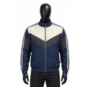 <b>Men</b> Track <b>Jacket</b> Custom Design Sportswear Lightweight Windbreaker Breathable Quick Dry <b>Running</b> Training Workout Oem Odm - Product Image 1