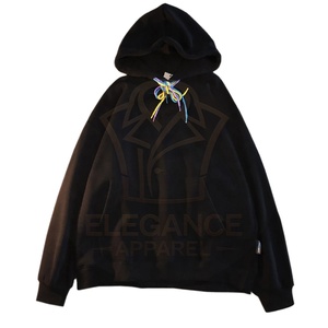 เสื้อฮู้ดโอเวอร์ไซส์สำหรับผู้ชายเสื้อสเวตเตอร์แนวสตรีทเสื้อมีฮู้ดปักลาย - Product Image 1