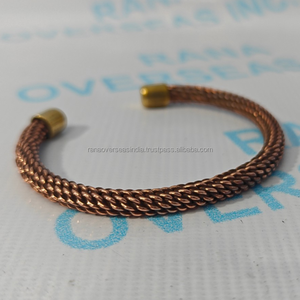 Pulsera Terapéutica Ajustable Hecha a Mano de Cobre Puro Moderno para Bautizo, Curación Natural, Alivio del Dolor, Mejora la Circulación y la Fuerza - Product Image 5