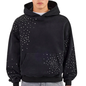 เสื้อฮู้ดดี้ผู้ชายผ้าฝ้ายพรีเมียม แขนยาว สไตล์ลำลอง สตรีทแวร์ รับผลิตตามแบบ (OEM) ขายส่งจากโรงงาน สำหรับตลาดสหรัฐอเมริกา - Product Image 2