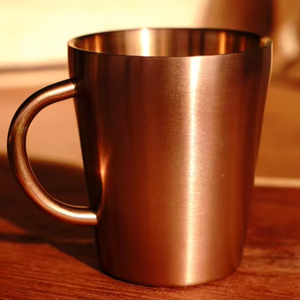 Taza de Café Ecológica de Cobre Puro, Estilo Clásico, Hecha a Mano en India, Base de Succión, Alta Calidad, Fabricante de Artesanía India, Personalizable - Product Image 1